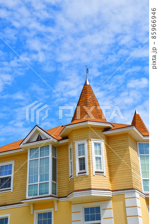 Elements of the facade of a modern house Elements of the facade of a modern house 85966946