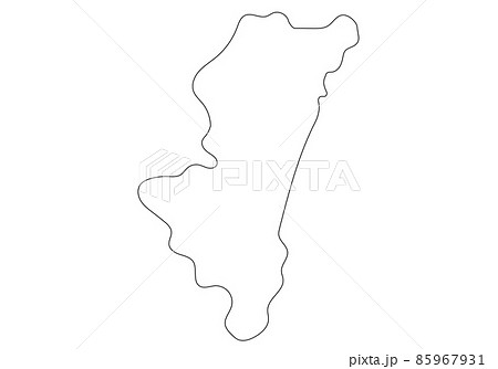 ゆるい宮崎県の線画