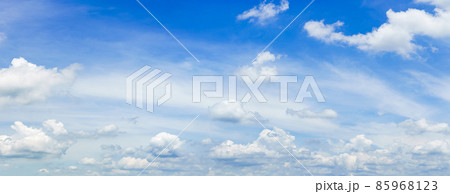Panorama fluffy clouds in blue sky Panorama fluffy clouds in blue sky 85968123