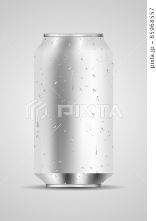 3D blank white aluminum can with water drop 3D blank white aluminum can with water drop 85968557