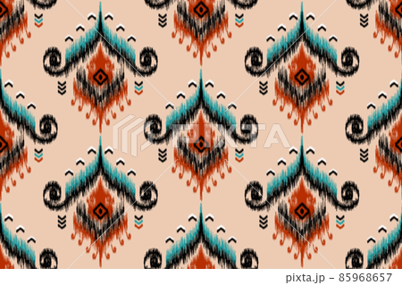Geometric ethnic oriental ikat pattern traditional Design for background,carpet,wallpaper,clothing,wrapping,Batik,fabric,Vector illustration.embroidery style. 85968657