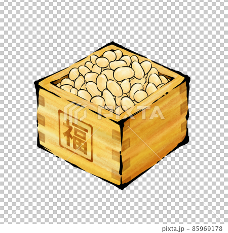 日式毛筆劃的豆子和馬蘇 85969178