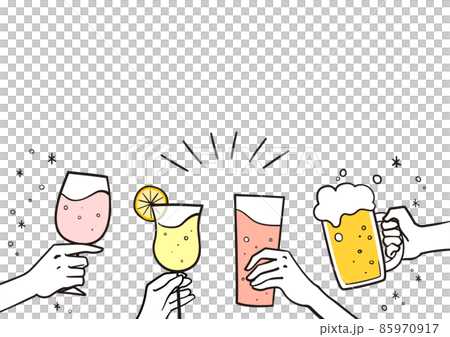 乾杯をしているイラスト 85970917