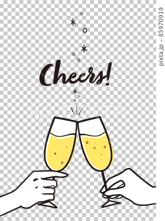 烤香檳的插圖 85970919
