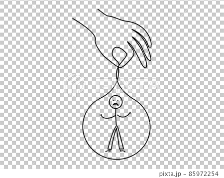 シンプルな棒人間のイラスト 捕まる シンプルな棒人間のイラスト 捕まる 85972254