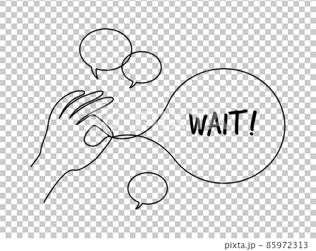 Simple illustration Stop speaking 85972313