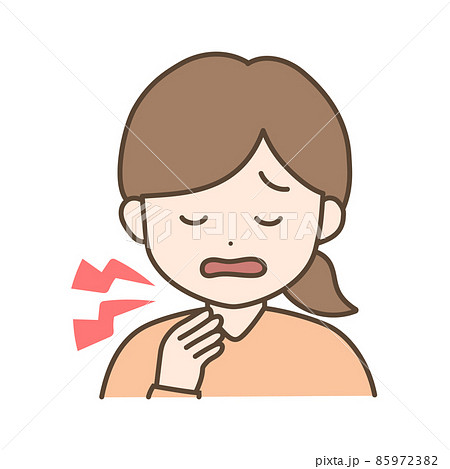 表情　のどの痛み　症状 85972382