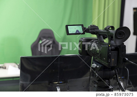 動画配信用セットイメージ　クロマキー 85973075