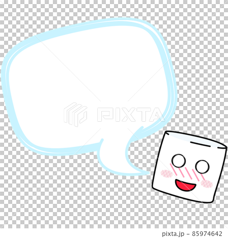 Marshmallow character and balloon frame material Marshmallow character and balloon frame material 85974642