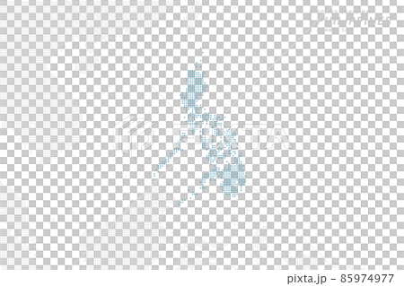 A blue dot map centered on the Philippines. Medium size. 85974977