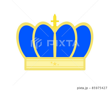 王冠(青)のイラスト素材 [85975427] - PIXTA