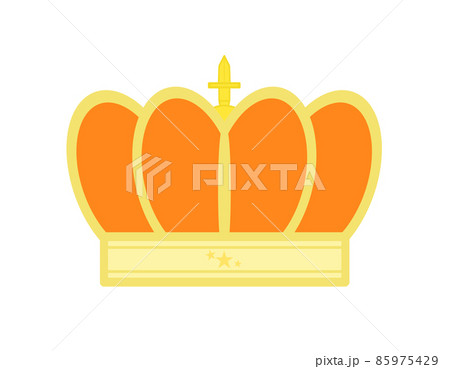 王冠(オレンジ)のイラスト素材 [85975429] - PIXTA