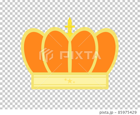王冠(オレンジ)のイラスト素材 [85975429] - PIXTA