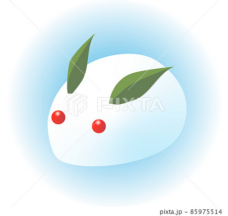 雪うさぎのイラスト素材のイラスト素材