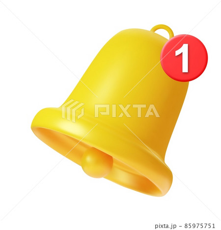 3d notification bell icon 85975751