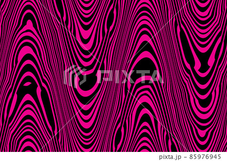 ピンクと黒のアニマル風歪んだ曲線の縞模様 ピンクと黒のアニマル風歪んだ曲線の縞模様 85976945
