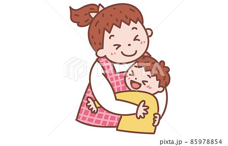 ぎゅーっとする保育士と子ども ぎゅーっとする保育士と子ども 85978854