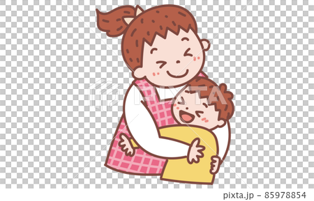 ぎゅーっとする保育士と子ども ぎゅーっとする保育士と子ども 85978854