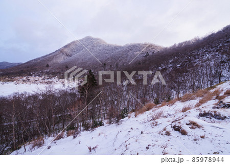 朝日に照らされる厳冬期の赤城山 朝日に照らされる厳冬期の赤城山 85978944