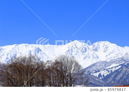 麗しき北アルプス　  　　美しき冠雪の北アルプス　　 85979837