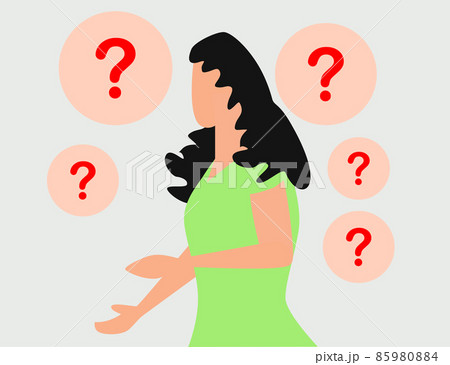 concept illustration of people frequently asked questions, waiting to be answered, around the exclamation mark, answer to the metaphor of the question 85980884