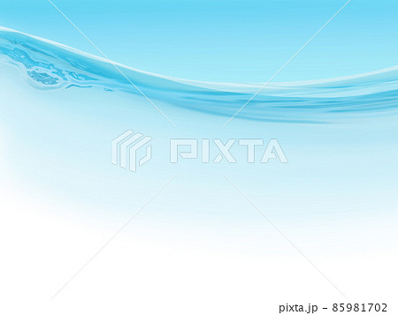 青い水面の断面フレーム(横) 青い水面の断面フレーム(横) 85981702