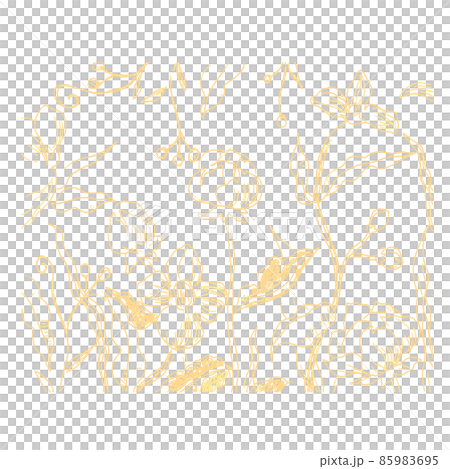 手繪花卉背景矢量圖 85983695