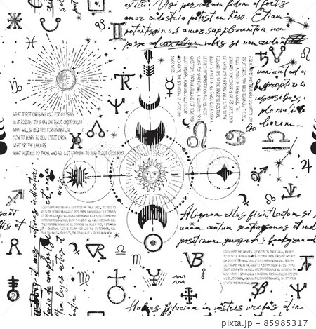 Seamless esoteric pattern. 85985317
