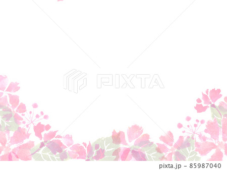 水彩で描いた桜の背景イラスト 85987040