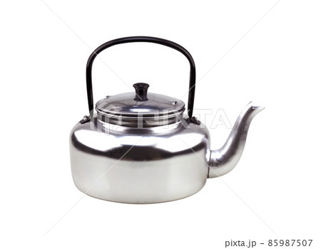 aluminum tea pot kettle isolated on white 85987507
