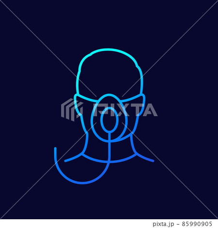 icu ventilator icon, medical therapy for lungs 85990905