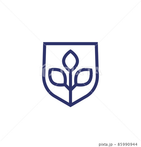 natural protection line icon on white 85990944