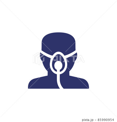 icu ventilation icon on white icu ventilation icon on white 85990954