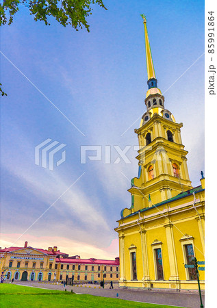 Watercolor drawing of Saints Peter and Paul Cathedral Orthodox church Watercolor drawing of Saints Peter and Paul Cathedral Orthodox church 85991864