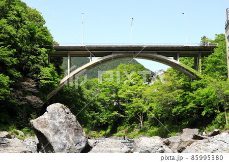 新緑の御岳渓谷　御岳小橋付近にて 85995380