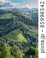 Mountain rural landscape with summer colors In the Romanian village 85996542