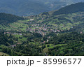 Mountain rural landscape with summer colors In the Romanian village 85996577