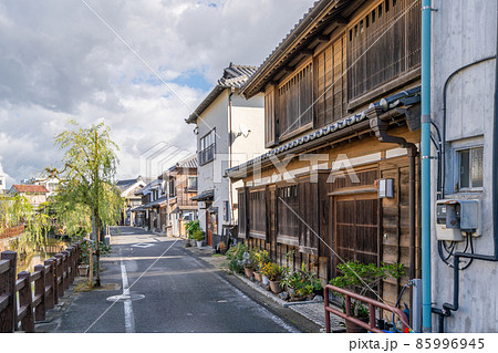 佐原の町並み　小野川沿いの町屋　川岸通り 85996945