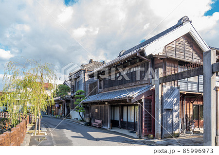 佐原の町並み　正上醤油　小野川沿いの商家　川岸通り 85996973