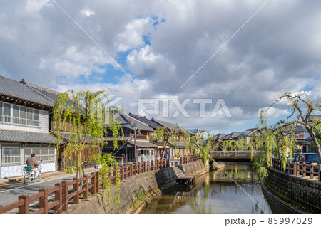 佐原の町並み　共栄橋　川岸通り 85997029