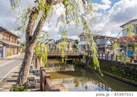 佐原の町並み　共栄橋　川岸通り 85997031