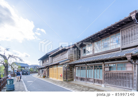 佐原の町並み　小野川沿いの町屋　川岸通り 85997140