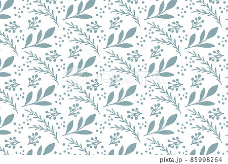 ブルーの草木の白背景の壁紙 85998264