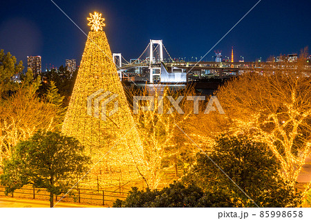 《東京都》東京お台場・デートスポットの夜景 85998658