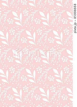 白の草木のピンク背景の縦の壁紙のイラスト素材 白の草木のピンク背景の縦の壁紙のイラスト素材