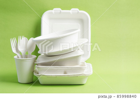 Eco friendly biodegradable paper disposable for packaging food and paper glass. 85998840