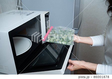 冷凍オクラレンジで解凍 86001878