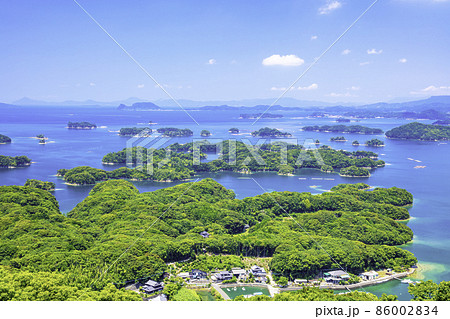 長崎の美しい九十九島（展海峰） 86002834
