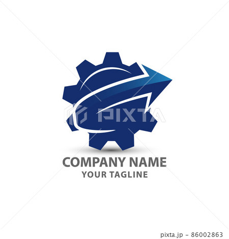 Gear arrow vector logo illustration design 86002863