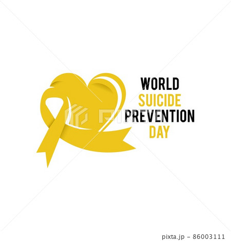 World Suicide Prevention Day (September 10) concept with awareness ribbon 86003111